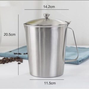 Ca inox 2000ml, chia vạch, có nắp