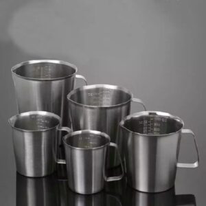 Ca inox 500 ml, chia vạch, không nắp