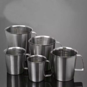 Ca inox 700ml, chia vạch, không nắp