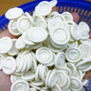 Găng tay ngón - màu trắng (túi 100 cái)